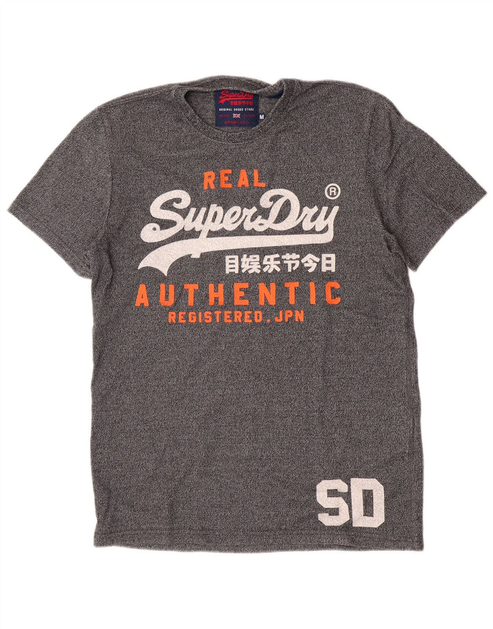 Superdry muška grafička majica kratkih rukava, srednje sivi flekasti pamuk