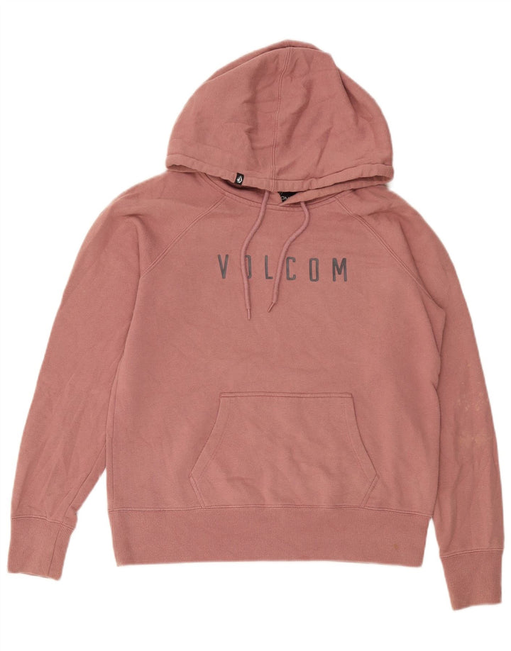 VOLCOM Ženska majica s kapuljačom s kapuljačom UK 14 Srednje ružičasta