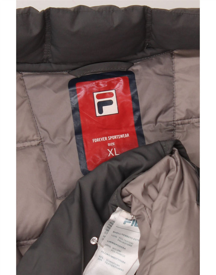 Fila muška podstavljena jakna UK 42 XL sivi poliester