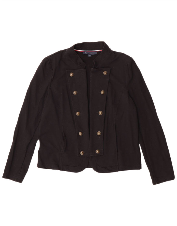 Tommy Hilfiger ženski kardigan gornji dio UK 16 veliki crni pamuk