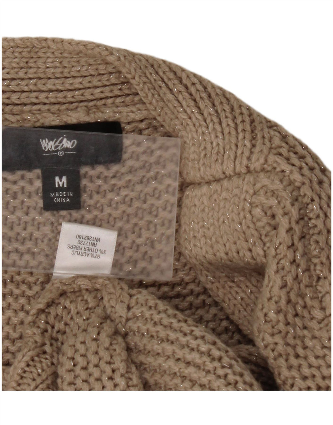 MOSSIMO Ženski pulover s velikim izrezom UK 14 Srednje bež