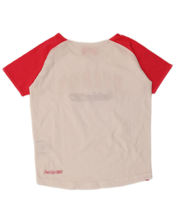 Reebok Majica kratkih rukava s grafičkim motivima za djevojčice 15-16 godina 2XL bijeli pamuk u boji