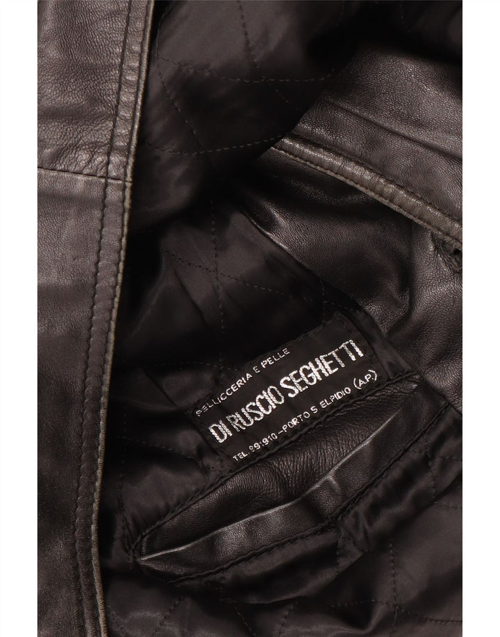 VINTAGE muška kožna jakna UK 40 velika crna koža