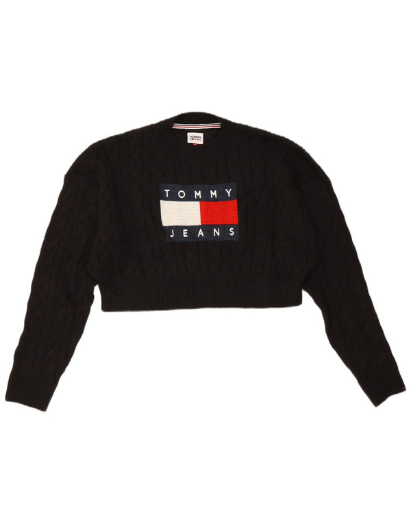 Tommy Hilfiger ženski džemper s okruglim izrezom UK 12 srednje crna