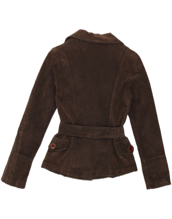 Vintage ženska jakna od samta UK 6 XS smeđi pamuk