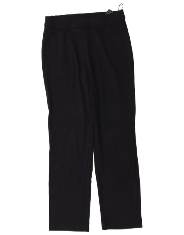 Marks & Spencer Womens Casual Trousers UK 12 Medium W30 L30 Navy Blue