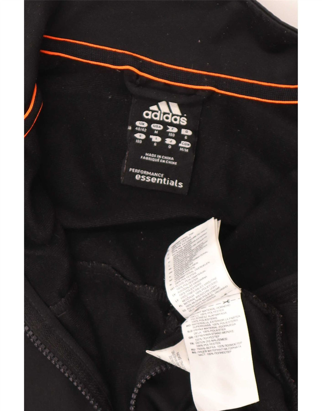 Adidas muška gornja jakna za trenirku UK 40/42 srednje crni poliester