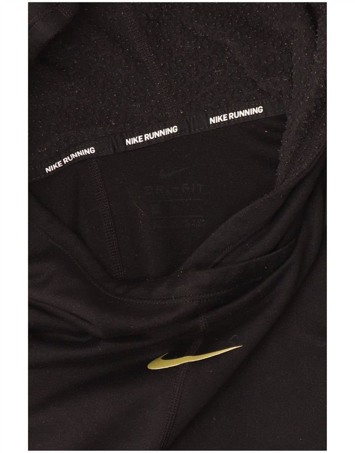 NIKE ženska majica s kapuljačom za trčanje dugih rukava UK 14 srednje crna