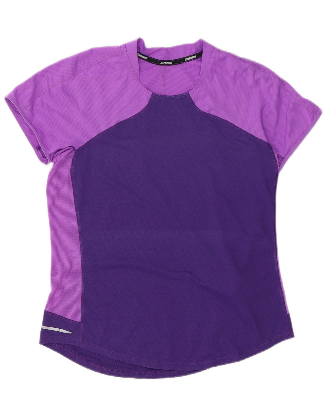 Nike Ženska Dri Fit majica kratkih rukava UK 12 Medium Purple Colourblock Poliester