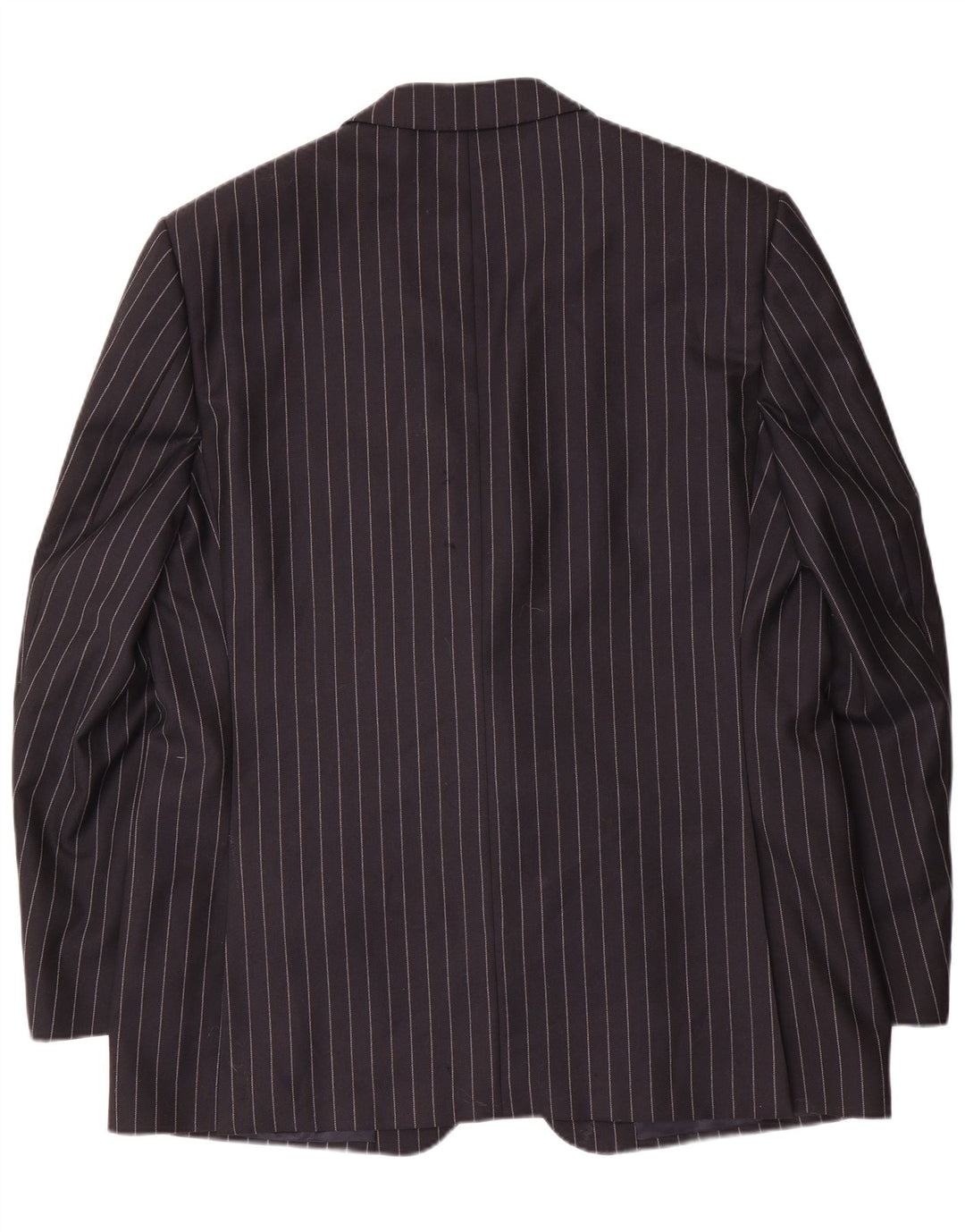 Aquascutum muški sako sa 2 gumba UK 48 3XL mornarsko plava vuna na pruge