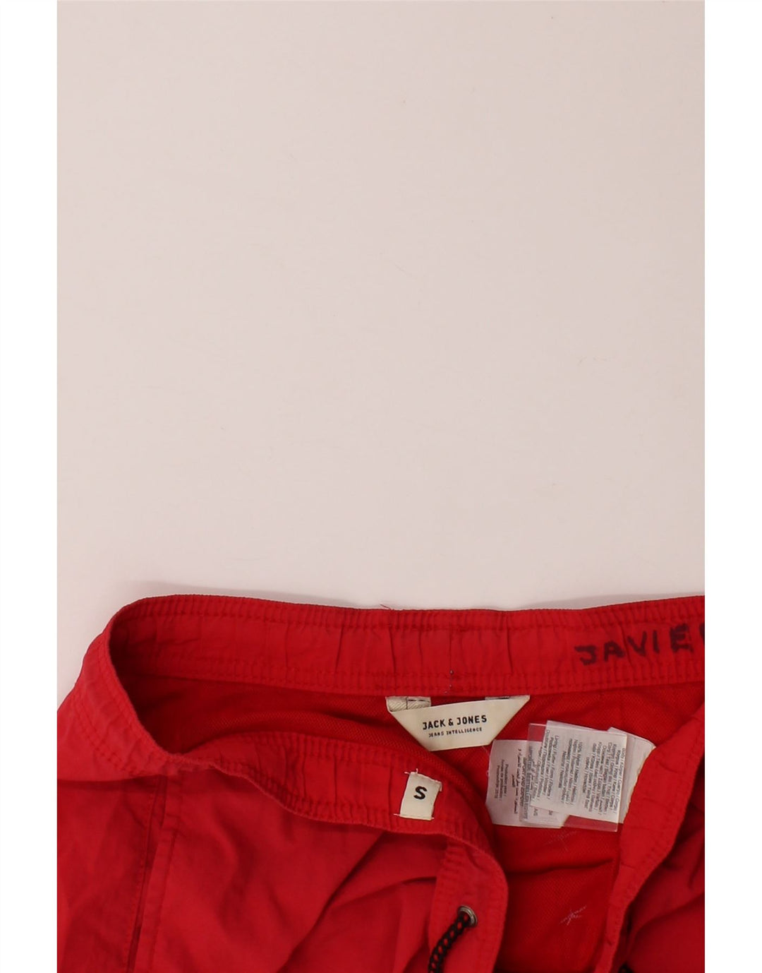 JACK & JONES Mens Swimming Shorts Small  Red Nylon Vintage Jack & Jones and Second-Hand Jack & Jones from Messina Hembry 
