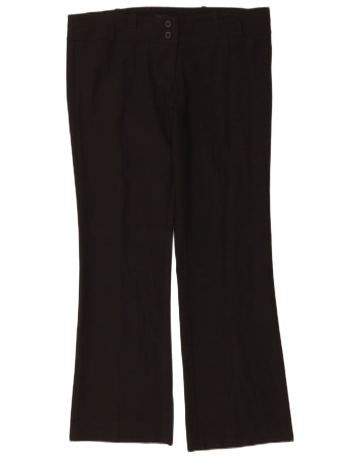 Ženske ležerne hlače Oasis Bootcut UK 12 srednje W34 L29 crni poliester