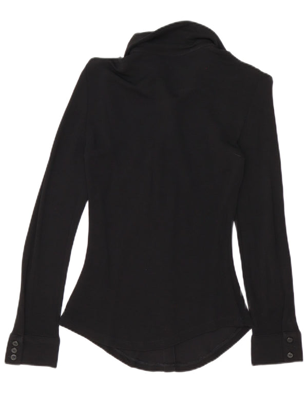 Zara ženska košulja bluza UK 6 XS crna viskoza