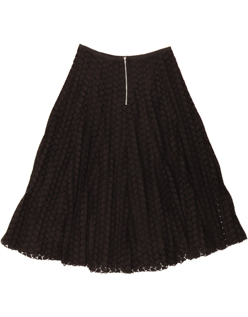 MOLLY BRACKEN Womens Flared Skirt Medium W30 Black Floral Polyamide Vintage Molly Bracken and Second-Hand Molly Bracken from Messina Hembry 