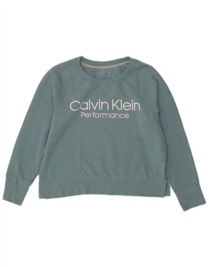 CALVIN KLEIN Ženska prevelika majica s kratkim rukavima UK 10 Small Green