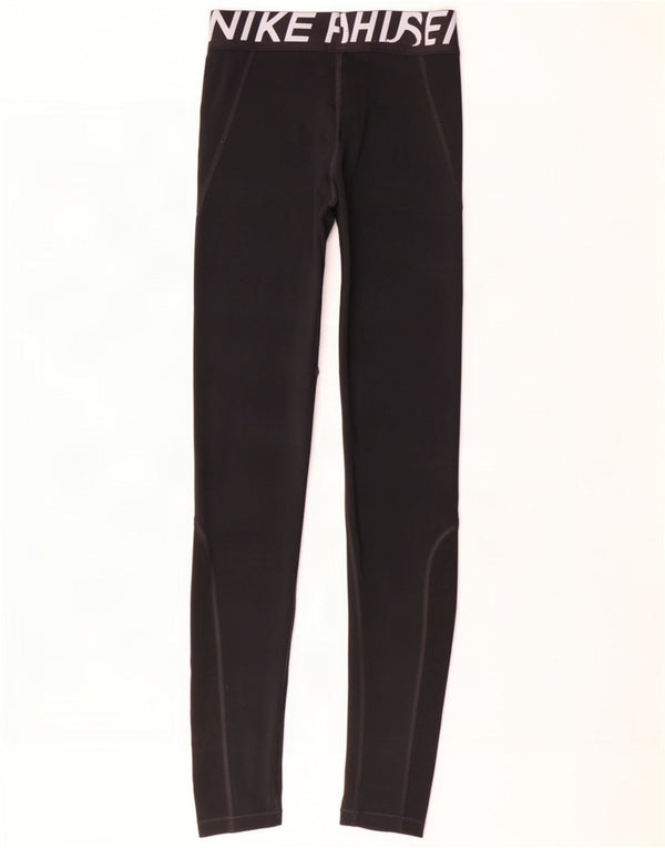 Nike Ženske Dri Fit Graphic Leggings UK 8 Male crne