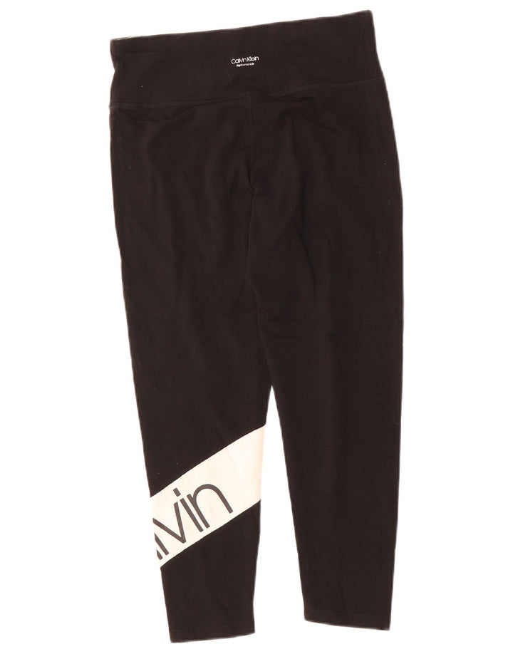 CALVIN KLEIN Ženske Graphic Capri tajice UK 14 Large Black Colourblock