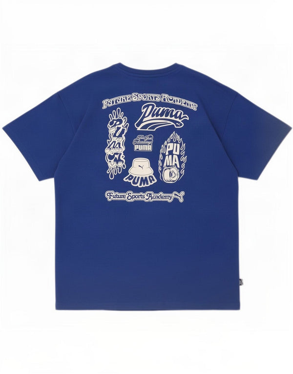 Plava pamučna majica Puma Boys Graphic T-Shirt Top 13-14 Years