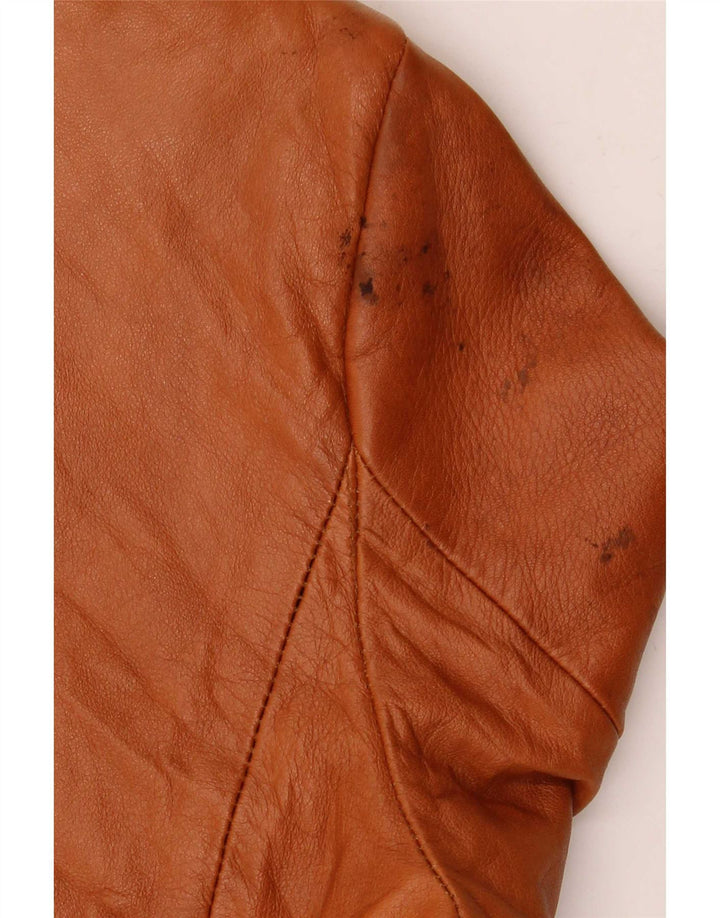 Atos Lombardini ženska kožna jakna sa 3 gumba IT 46 Large Brown