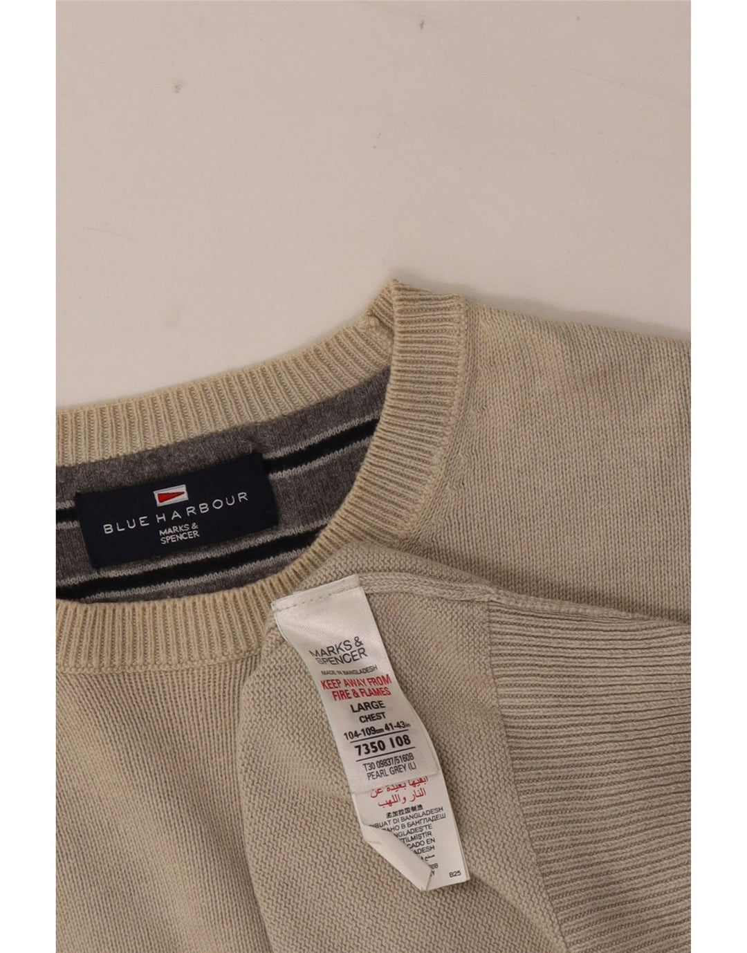 Marks & Spencer muški pulover s okruglim izrezom UK 41/43 veliki sivi