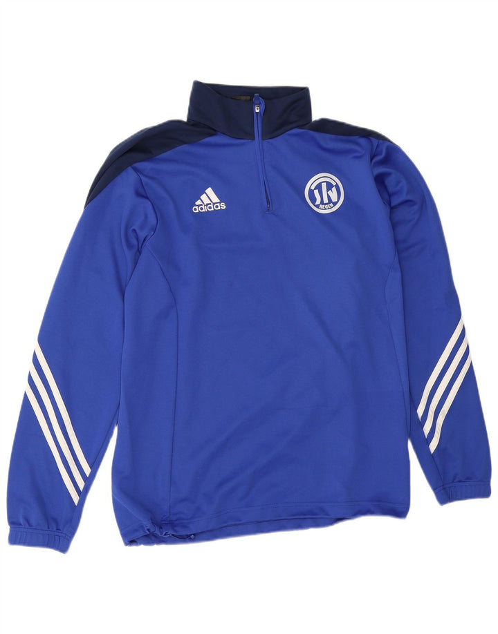 Adidas gornji dio trenirke s grafičkim zip izrezom, velika plava boja