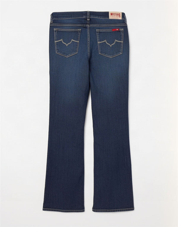 Ženske traperice Mustang Bootcut W32 L32 tamnoplavi pamuk