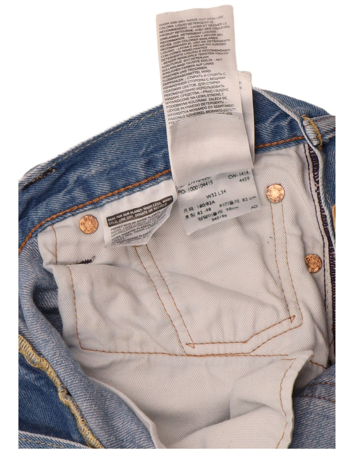 Levi's muške 504 ravne traperice W32 L34 plavi pamuk