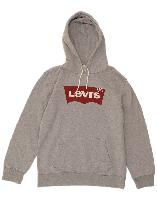LEVI'S Ženska majica s kapuljačom s kapuljačom UK 14 Srednje sivi pamuk
