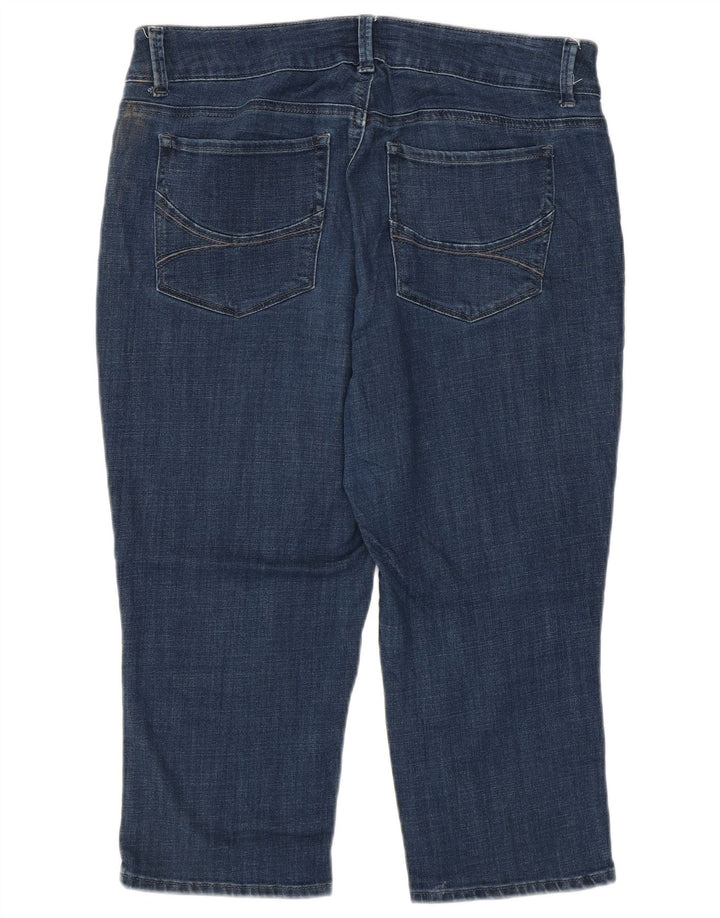 Lee ženske Capri traperice srednjeg rasta US 12 Large W34 L20 plavi pamuk