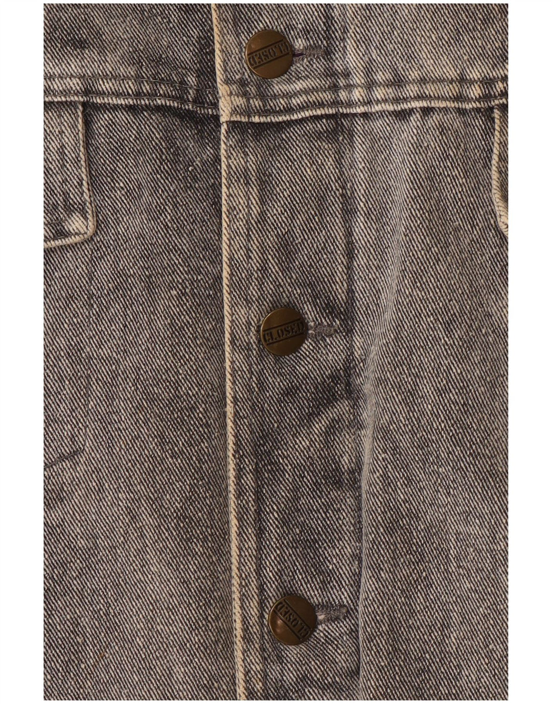 ZATVORENO Ženska prevelika traper jakna UK 14 velika siva