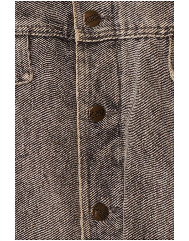 ZATVORENO Ženska prevelika traper jakna UK 14 velika siva