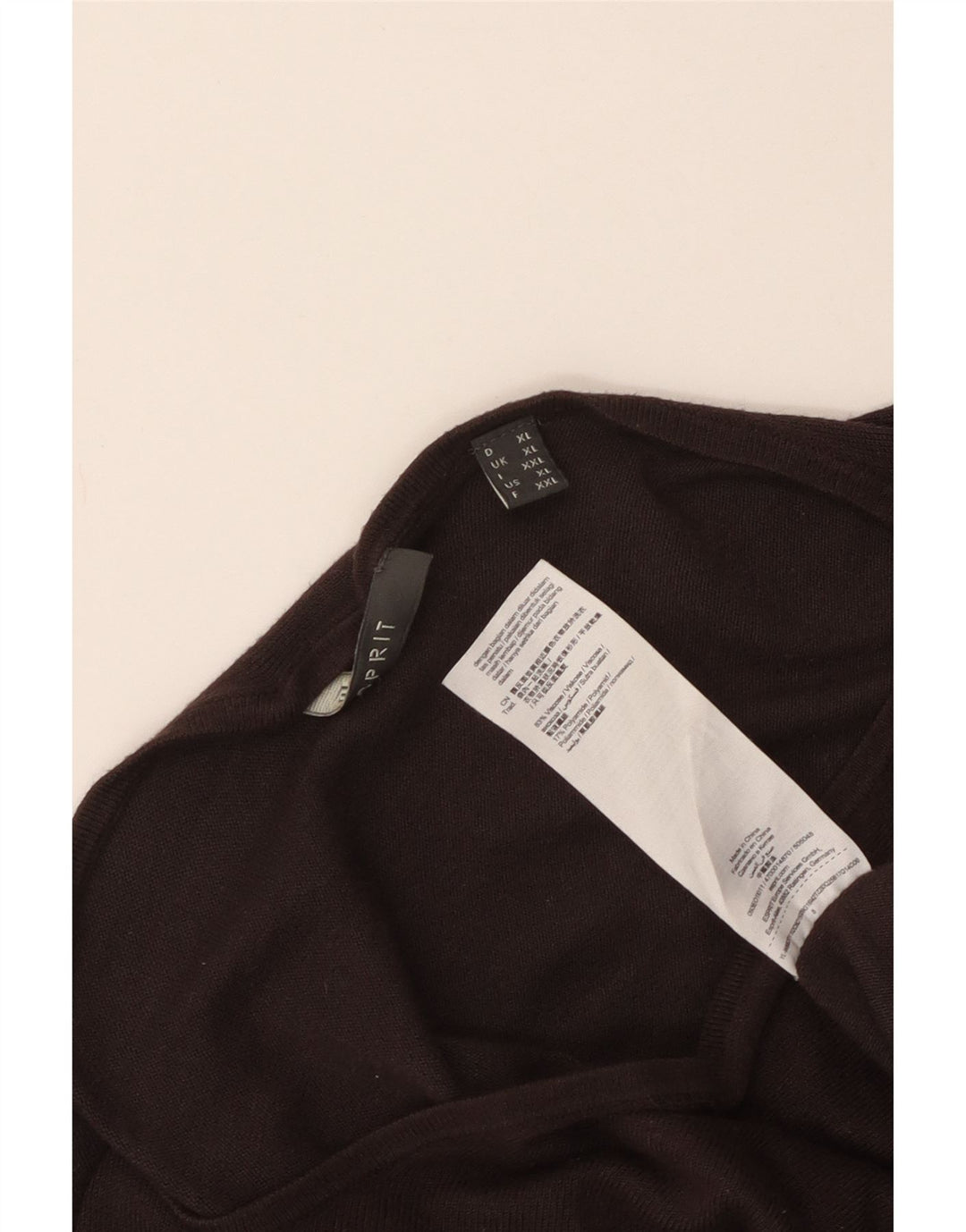 Esprit ženska majica dugih kratkih rukava UK 18 XL smeđa viskoza