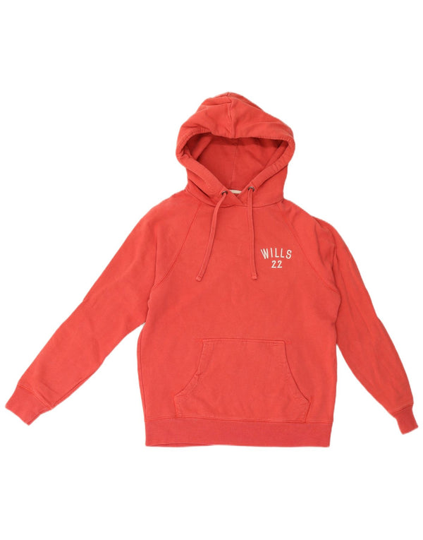 Jack Wills Ženska majica s kapuljačom s kapuljačom UK 8 Mali crveni pamuk