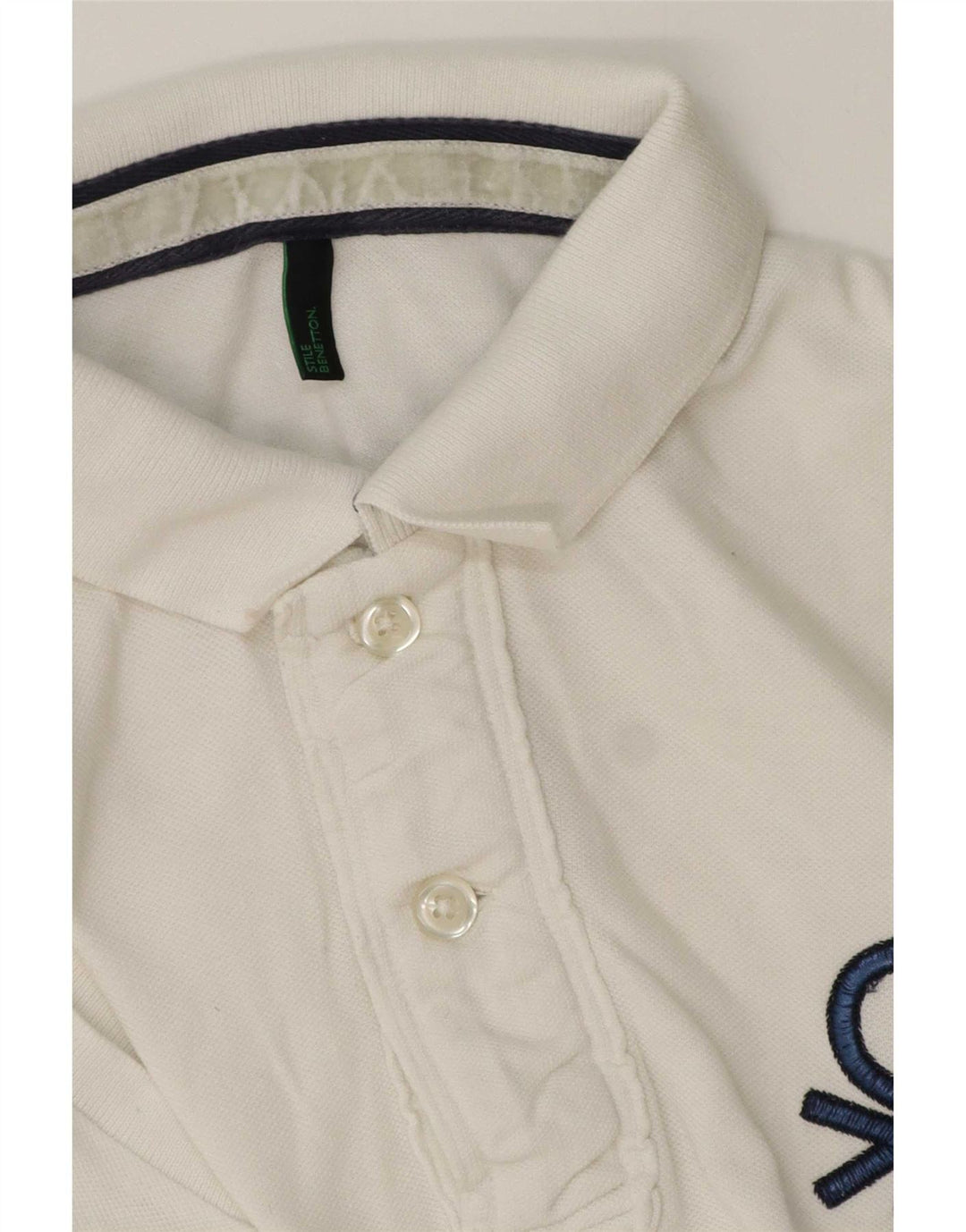 Benetton muška polo majica srednje bijele boje