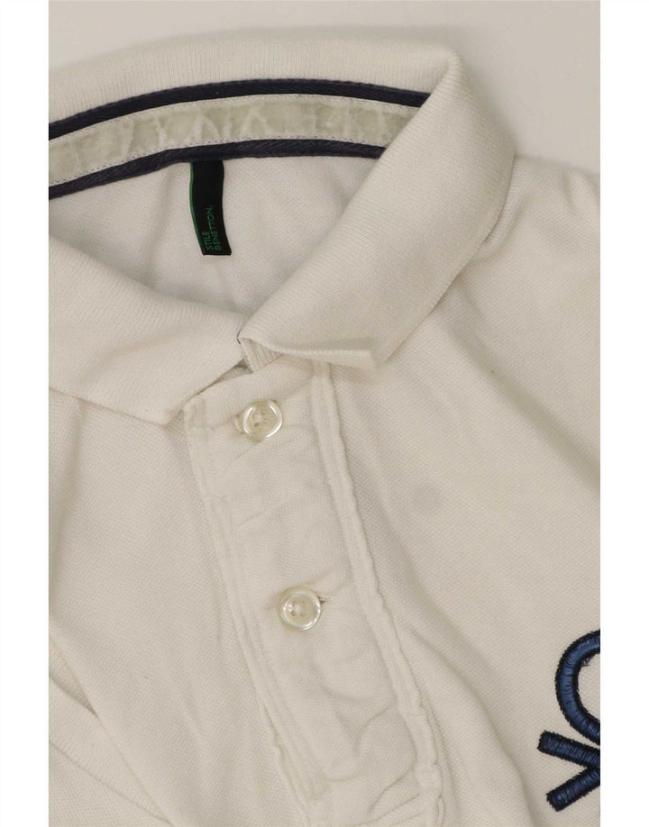 Benetton muška polo majica srednje bijele boje