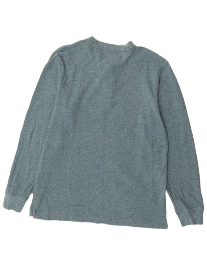 L.L.BEAN muška majica tradicionalnog kroja s dugim rukavima, mala, plava, pamučna