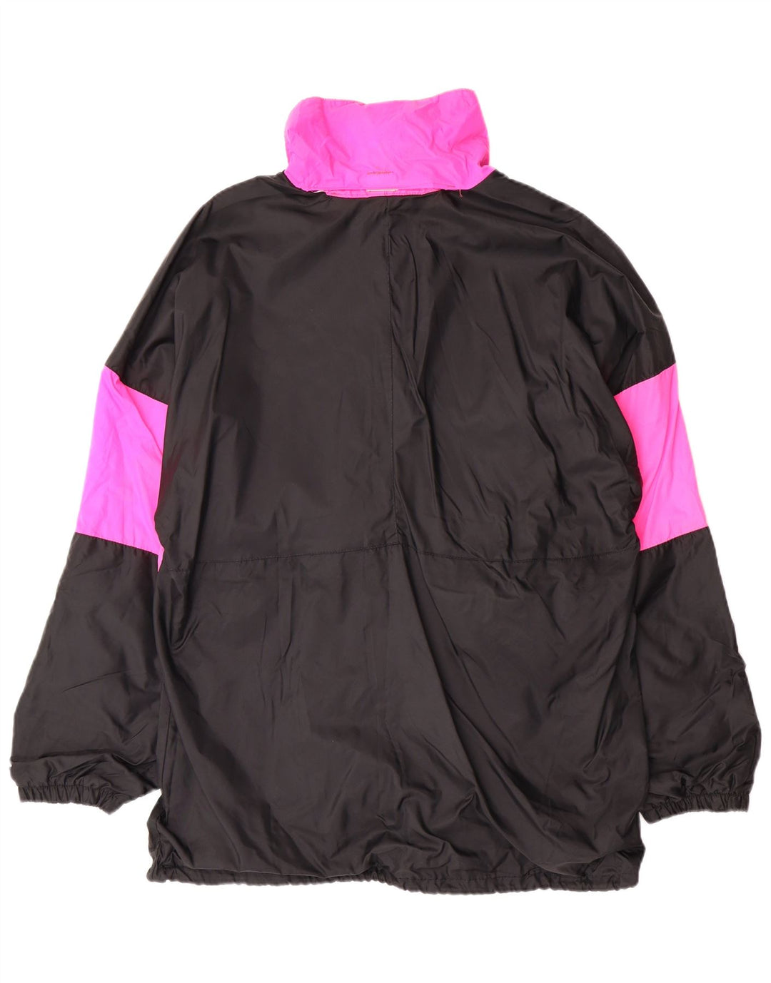 VINTAGE muška anorak jakna s kapuljačom UK 38 Srednje crna poliamidna boja