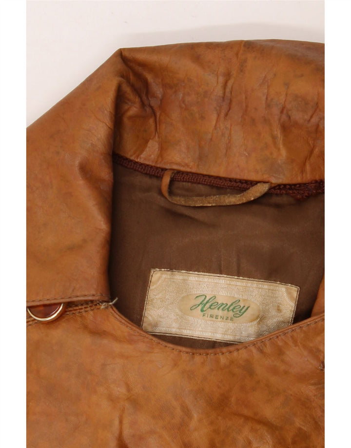 Vintage ženski kožni kaput UK 10 Small Brown
