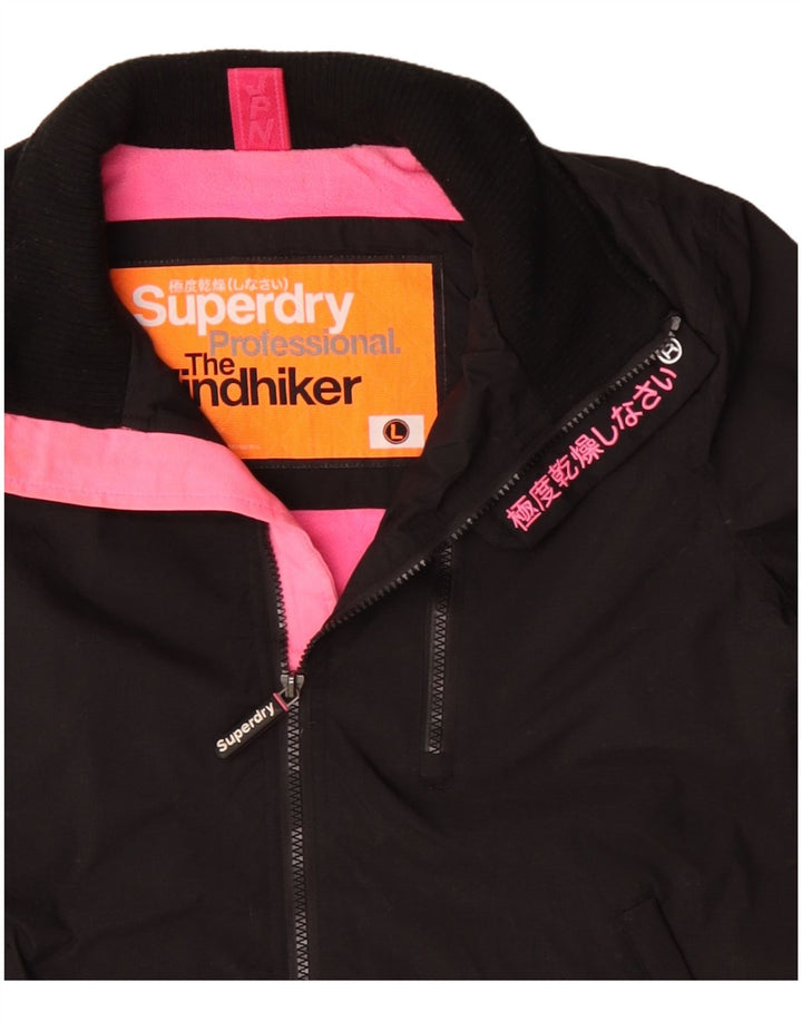 SUPERDRY ženska jakna vjetrovka The Windhiker UK 16 velika crna