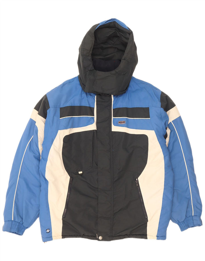 Brugi muška skijaška jakna s kapuljačom UK 40 Large Blue Colourblock poliamid