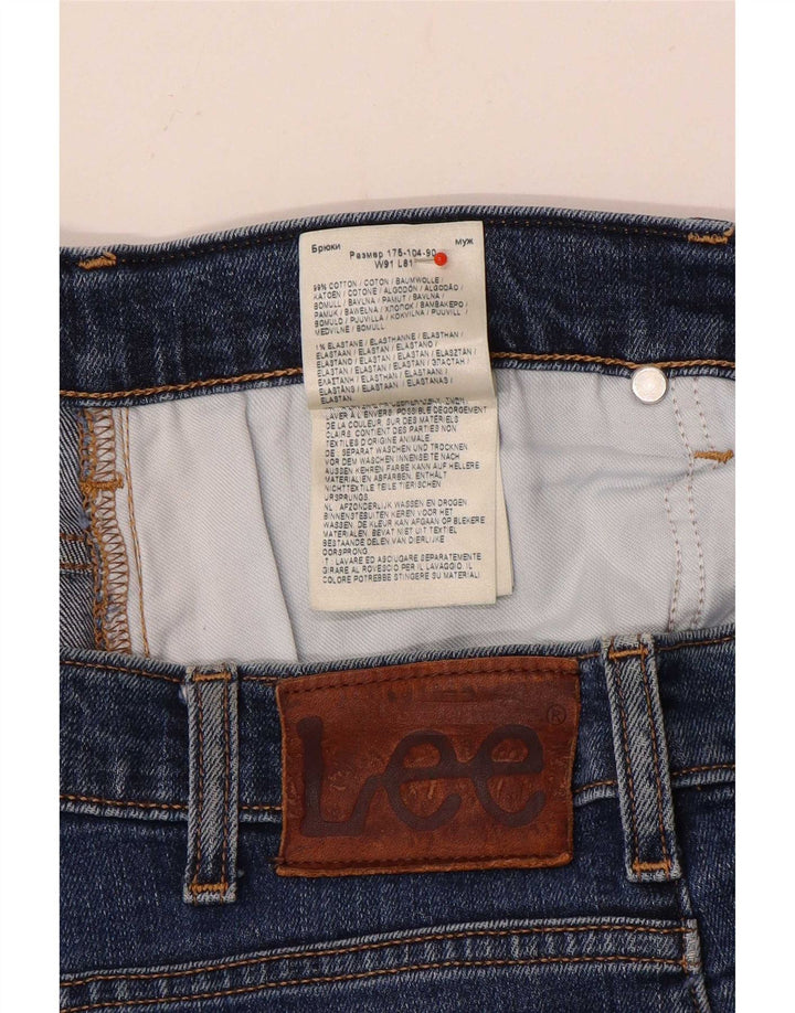 Lee Mens Brooklyn Straight Jeans W36 L32 Plavi pamuk
