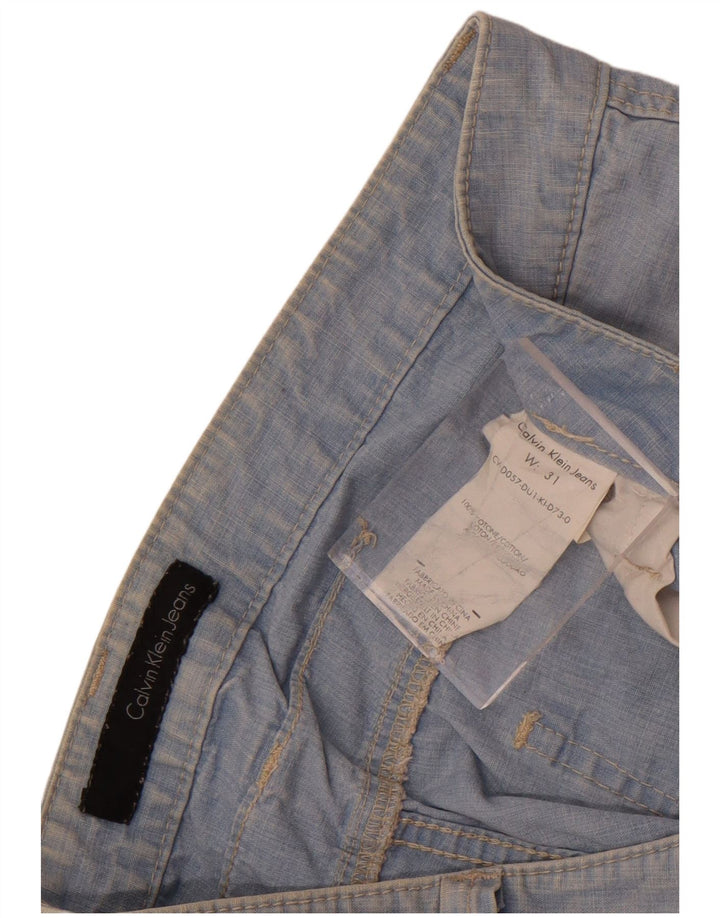 Ženske traper kratke hlače Calvin Klein W31 Srednje plavi pamuk
