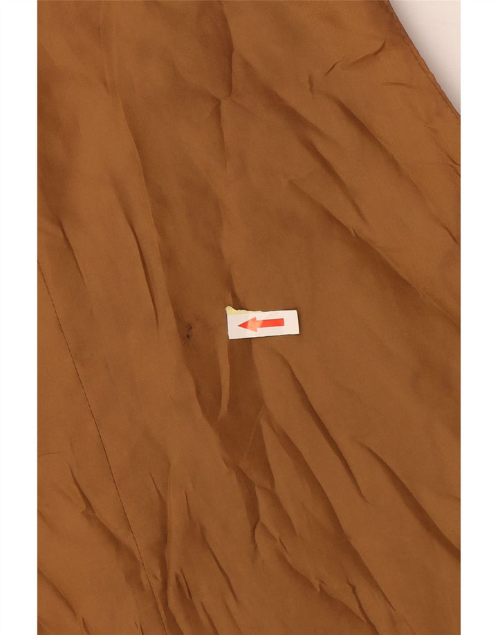 Vintage muški prsluk od brušene kože srednje bež kože