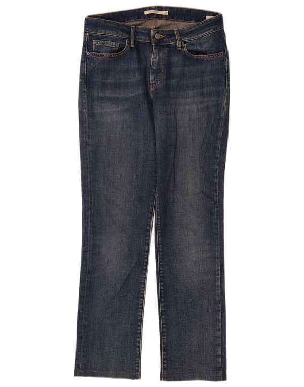 Levi's ženske 714 ravne traperice W29 L30 plavi pamuk