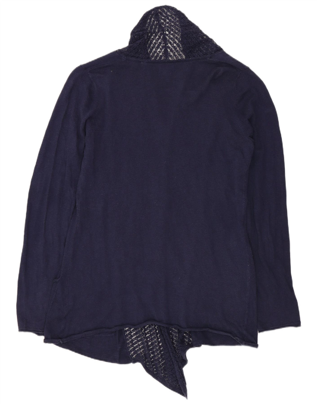 FAT FACE Ženski otvoreni kardigan pulover UK 10 Mali tamnoplavi pamuk