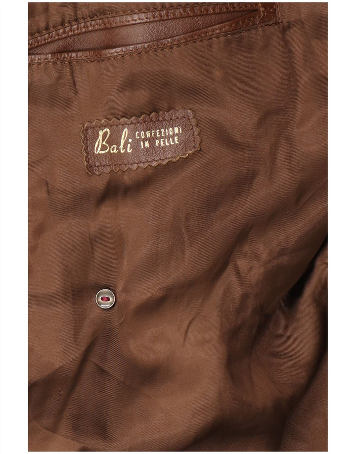 VINTAGE muški kožni kaput UK 38 Srednje smeđa koža