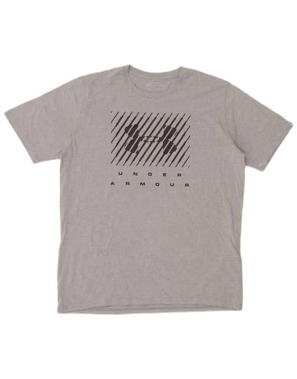 Under Armour Top XL majica kratkih rukava Heat Gear Graphic, sivi pamuk