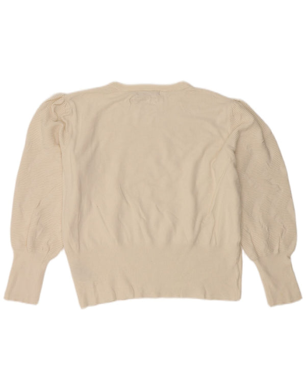 Marks & Spencer ženski pulover s okruglim izrezom UK 16 Large Off White