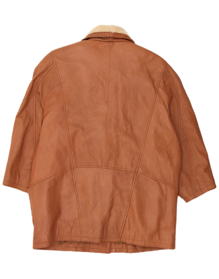 Vintage ženska prevelika jakna s ovčicama UK 16 velika smeđa