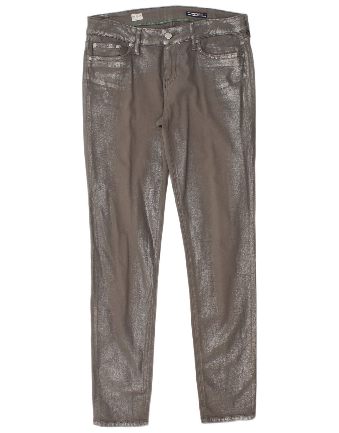 TOMMY HILFIGER Ženske uske traperice Venice LW W30 L30 Sivi pamuk